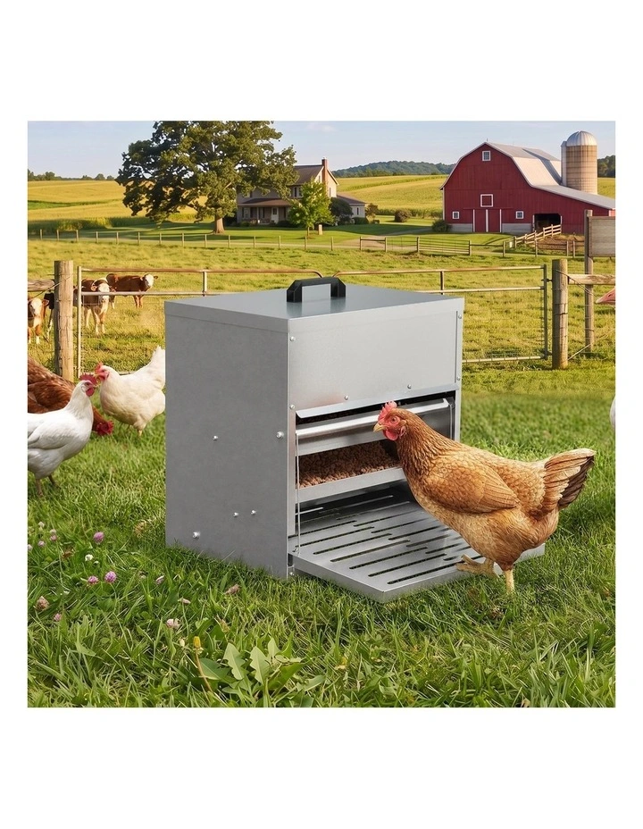 Alopet Automatic Chicken Feeder Auto Coop Chick Treadle Self Opening 10kg image 5