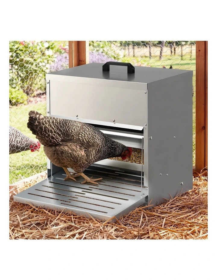 Alopet Automatic Chicken Feeder Auto Coop Chick Treadle Self Opening 10kg image 6
