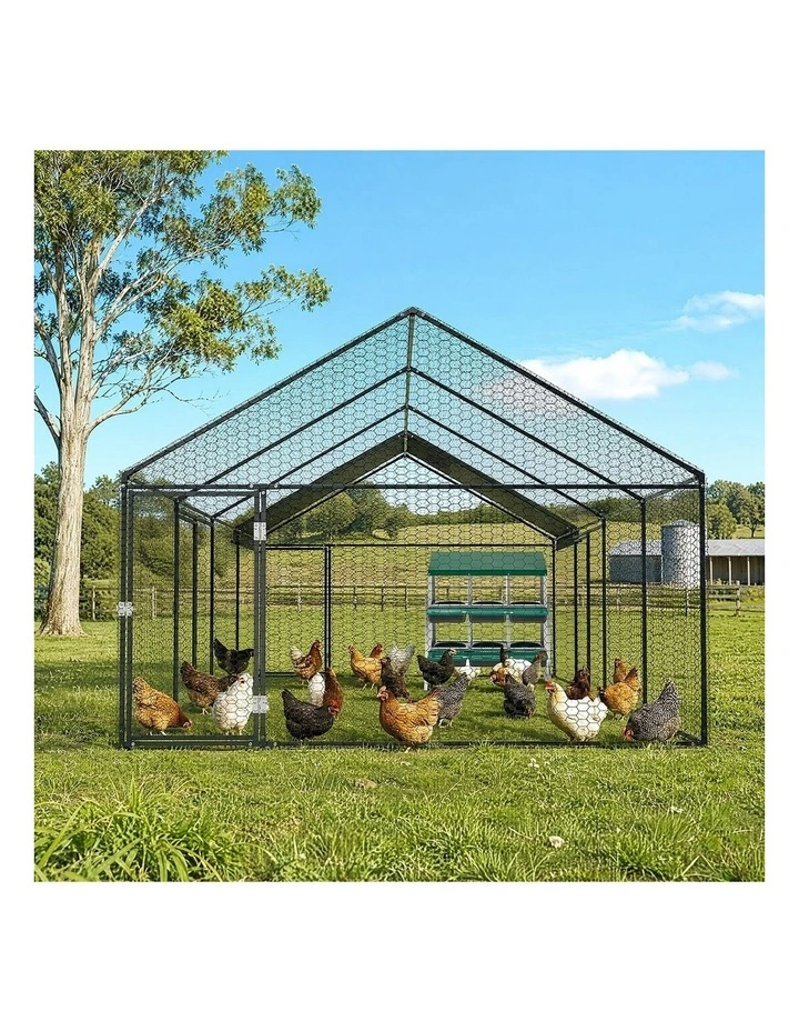 Alopet 6 Holes Chicken Nesting Box Roll Away Hen Chook Laying Boxes with Stand image 7