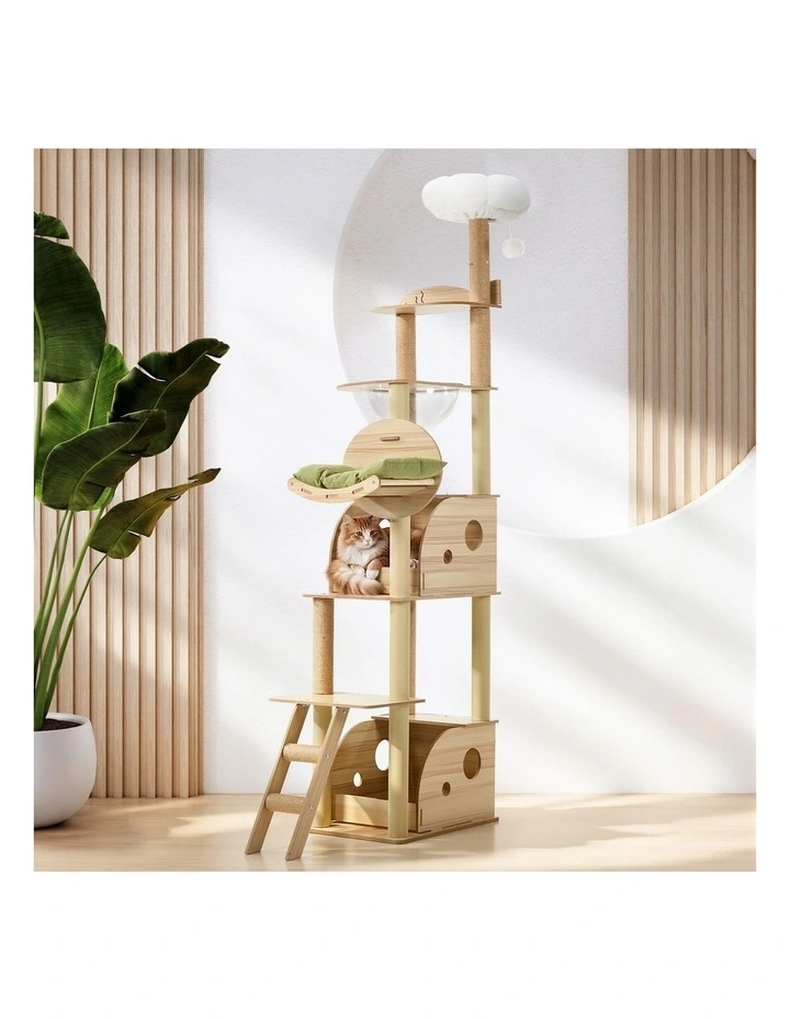 Alopet Cat Tree Tower Scratching Post Scratcher Condo House Bed Furniture 203cm image 4