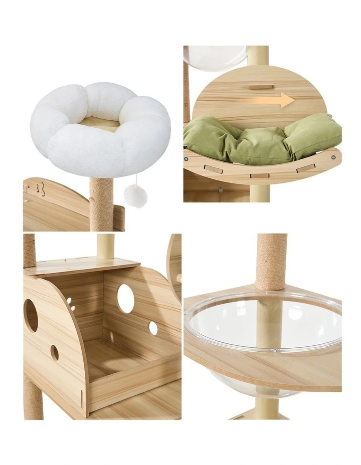 Alopet Cat Tree Tower Scratching Post Scratcher Condo House Bed Furniture 203cm image 6