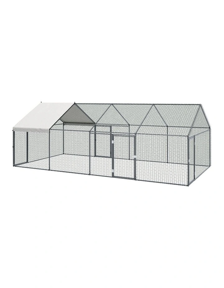 Alopet 4x2x1.5M Chicken Coop with Cover Poultry Cage Run Yard Pet Rabbit Hutch image 1