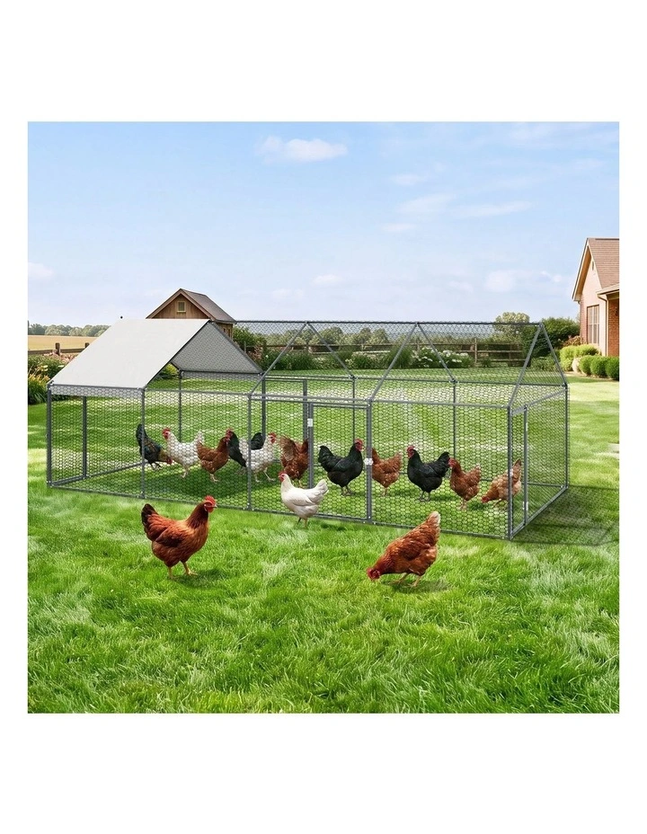 Alopet 4x2x1.5M Chicken Coop with Cover Poultry Cage Run Yard Pet Rabbit Hutch image 4