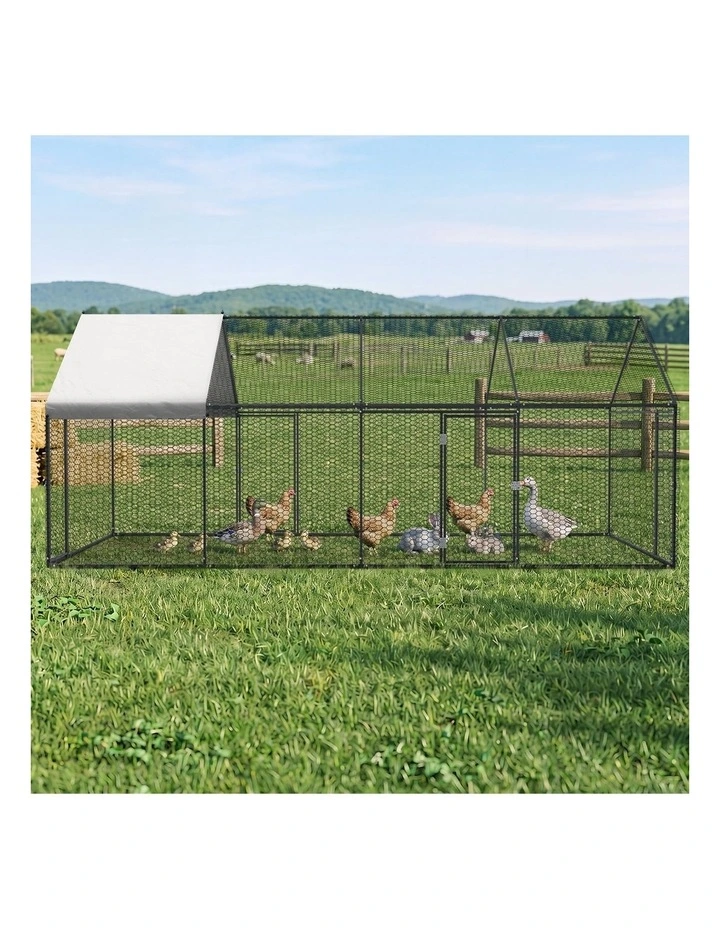 Alopet 4x2x1.5M Chicken Coop with Cover Poultry Cage Run Yard Pet Rabbit Hutch image 5