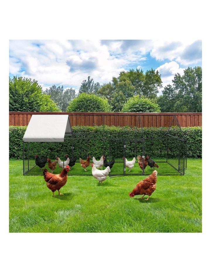 Alopet 4x2x1.5M Chicken Coop with Cover Poultry Cage Run Yard Pet Rabbit Hutch image 6