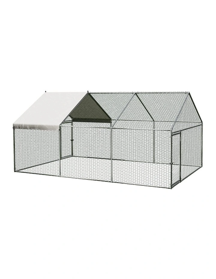 Alopet 3x2x1.5M Chicken Coop with Cover Poultry Cage Run Yard Pet Rabbit Hutch image 1