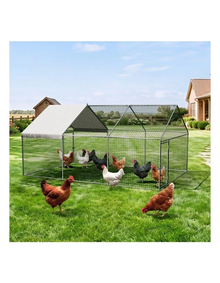 Alopet 3x2x1.5M Chicken Coop with Cover Poultry Cage Run Yard Pet Rabbit Hutch image 4