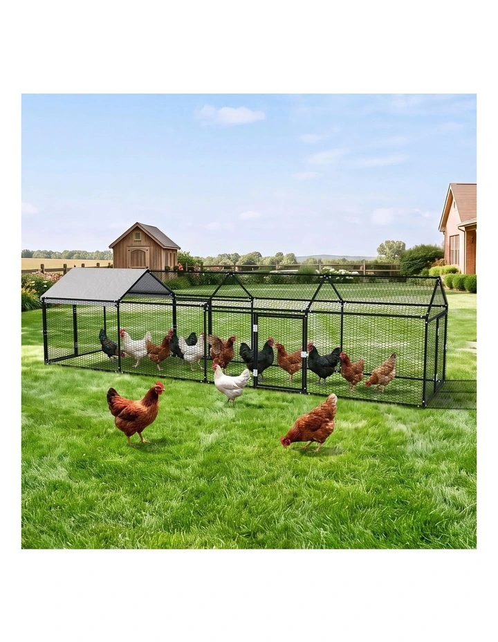 Alopet 4x1x1M Chicken Coop with Cover Poultry Cage Run Yard Pet Rabbit Hutch image 4