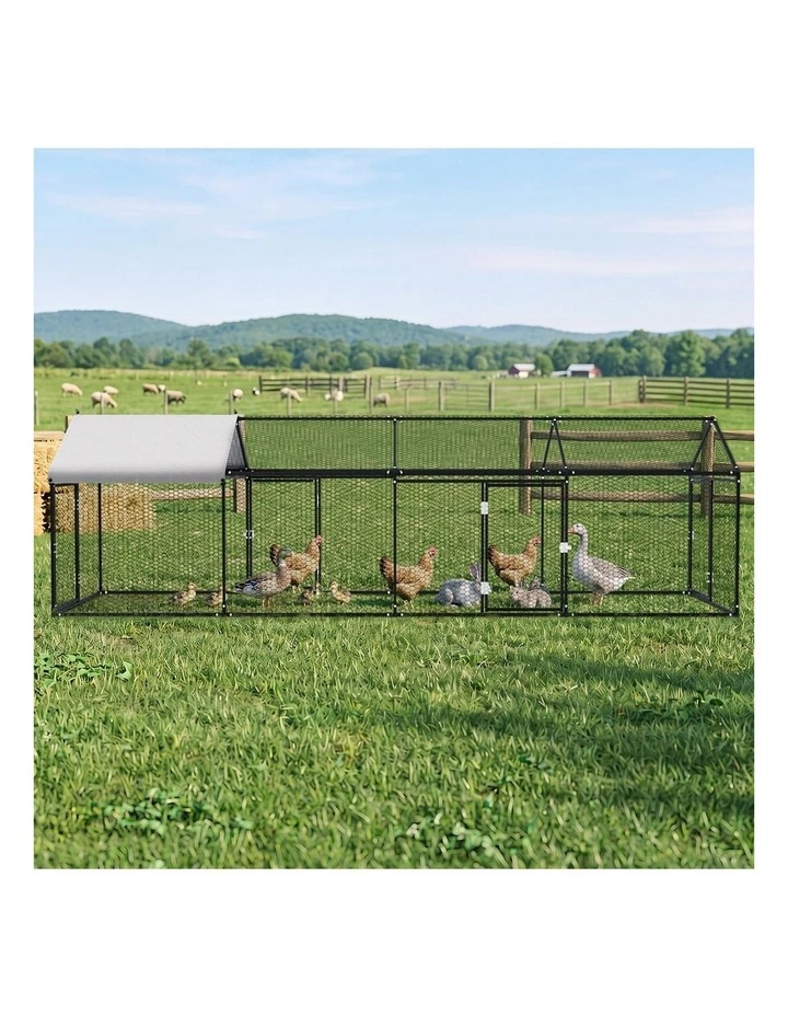 Alopet 4x1x1M Chicken Coop with Cover Poultry Cage Run Yard Pet Rabbit Hutch image 5