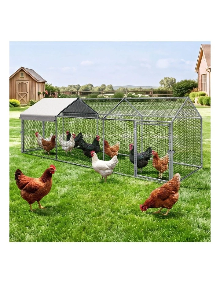 Alopet 3x1x1M Chicken Coop with Cover Poultry Cage Run Yard Pet Rabbit Hutch image 4