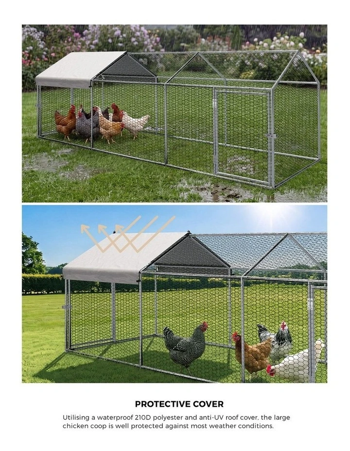 Alopet 3x1x1M Chicken Coop with Cover Poultry Cage Run Yard Pet Rabbit Hutch image 6