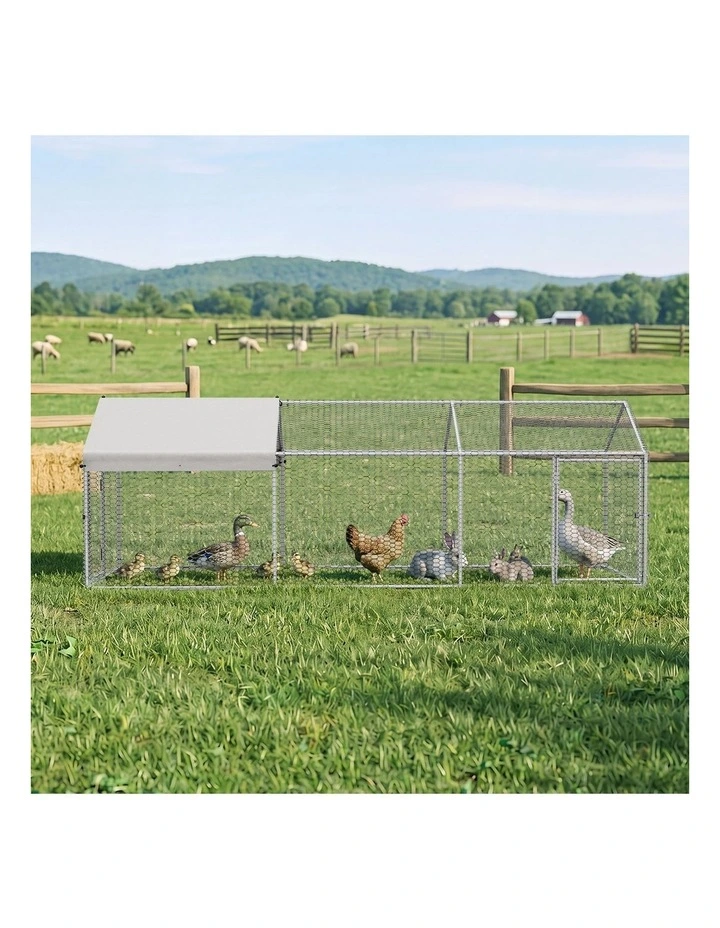 Alopet 3x1x1M Chicken Coop with Cover Poultry Cage Run Yard Pet Rabbit Hutch image 7