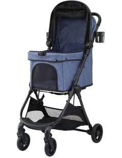 i.Pet Pet Stroller Pram Gravity Folding Dog Cage Large Travel Pushchair 4 Wheels