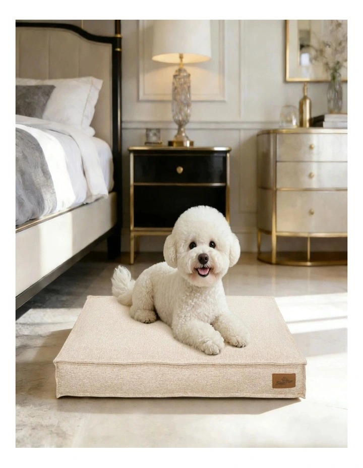 Waterproof Orthopedic Dog Bed Sofa Washable Cover Non-Slip Beige XL image 2
