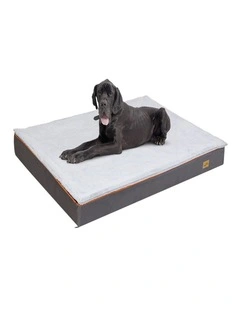 Grey XL Orthopedic Dog Bed Waterproof Removable Cover Plush Pet Mattress