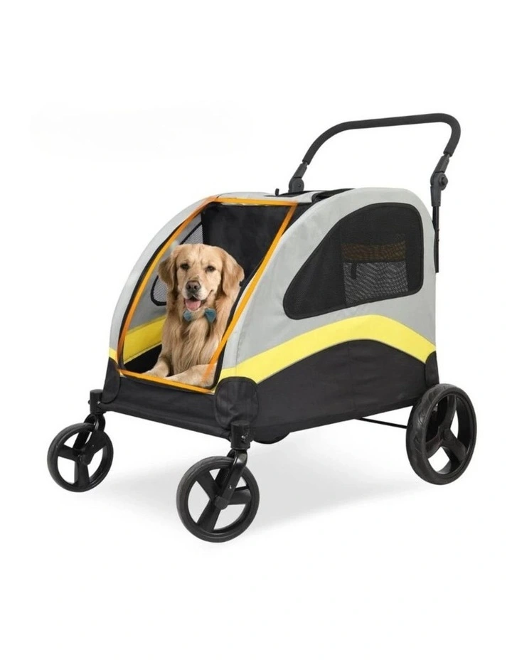 XXL Double Seat Dog Stroller Anti-Shock Pet Pram Buggy for 2 Dogs image 1