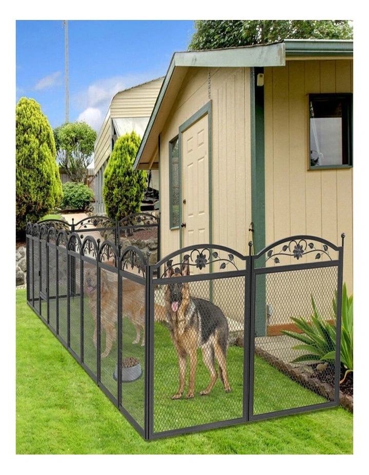 Heavy Duty Iron Dog Playpen Puppy Whelping Fence with Waterproof Mat image 2