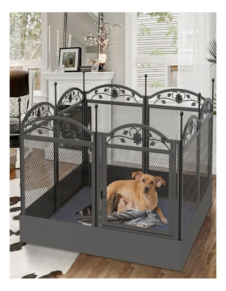 Heavy Duty Iron Dog Playpen Puppy Whelping Fence with Waterproof Mat image 4