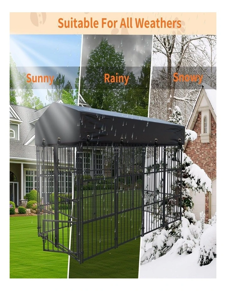 Jumbo Heavy Duty Outdoor Dog Kennel Large Galvanized Pet Playpen Cage Fence image 4