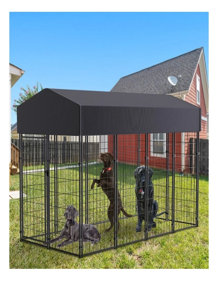 Jumbo Heavy Duty Outdoor Dog Kennel Large Galvanized Pet Playpen Cage Fence image 5