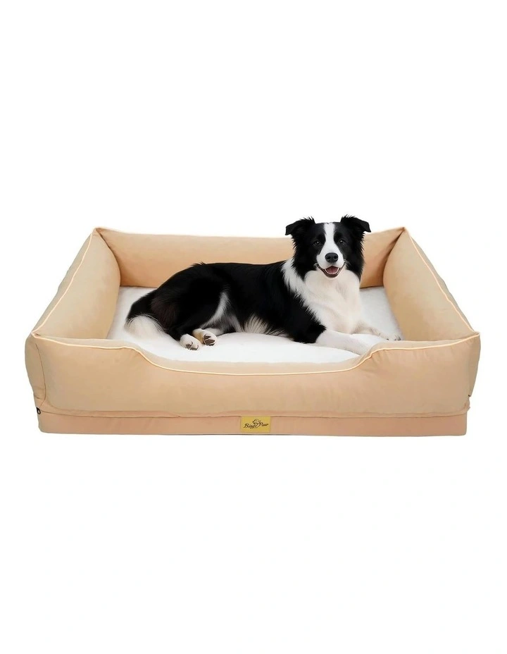 Orthopedic Waterproof Dog Bed Sofa Removable Cover Nesting Pet Bed XL Grey image 1