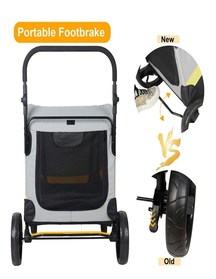 Large Heavy Duty Dog Stroller Multi-Pet Cat Carrier Cart Mesh Skylight image 2