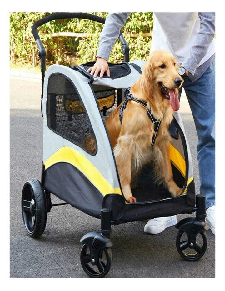 Large Heavy Duty Dog Stroller Multi-Pet Cat Carrier Cart Mesh Skylight image 3