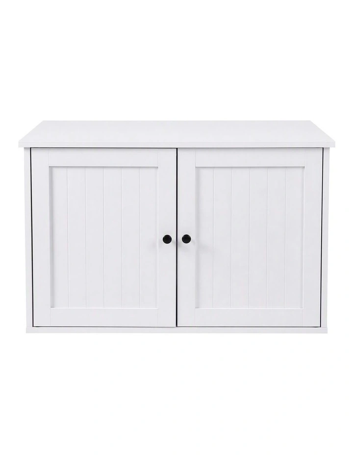 i.Pet 80x53cm Cat Litter Box Enclosure Hidden Litter Tray Cabinet Furniture White image 3