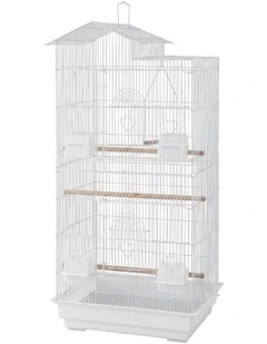 i.Pet 100cm Bird Cage Aviary Parrot Budgie White