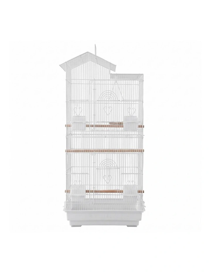 i.Pet 100cm Bird Cage Aviary Parrot Budgie White image 3