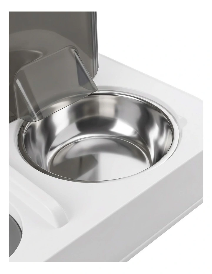 PaWz Automatic Cat Feeder Gravity Food and Water Dispenser for Home Travel White image 3