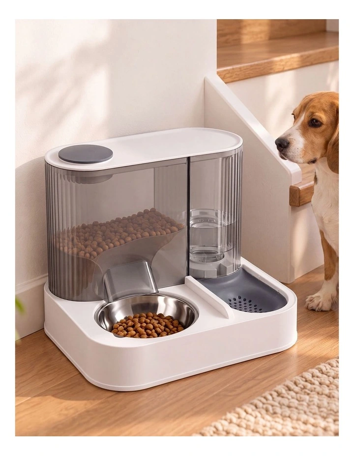 PaWz Automatic Cat Feeder Gravity Food and Water Dispenser for Home Travel White image 6