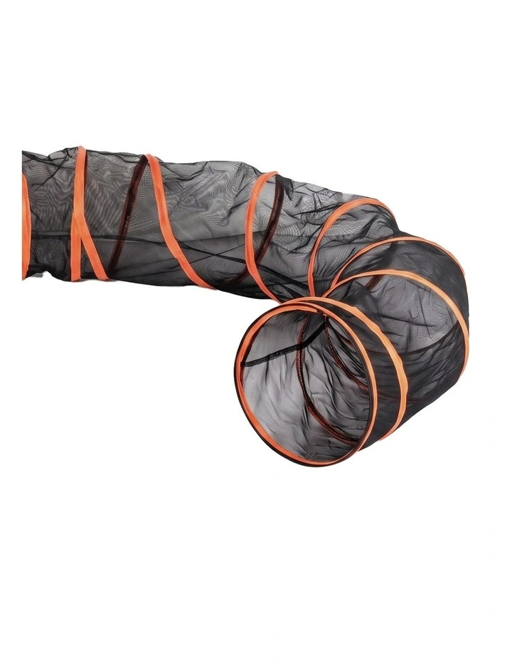 PaWz Cat Tunnel Enclosure Large Foldable Spacious Mesh for Indoor Outdoor Black image 5