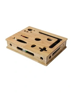 Pawz Cat Nail File Scratcher Large Solid Wood with Toy Balls for Indoor Cats