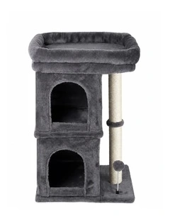 Pawz Cat Tree Cat Tower Top Perch Sisal Post E1 Particle Board Dark Grey