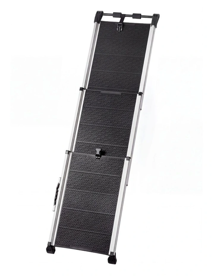 PaWz Dog Ramp Foldable Extendable with Reflective Strips Non Slip for Car Black image 1