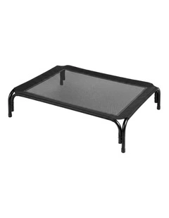 PaWz Raised Dog Bed Elevated Cooling Breathable Mesh for Indoor Outdoor Black