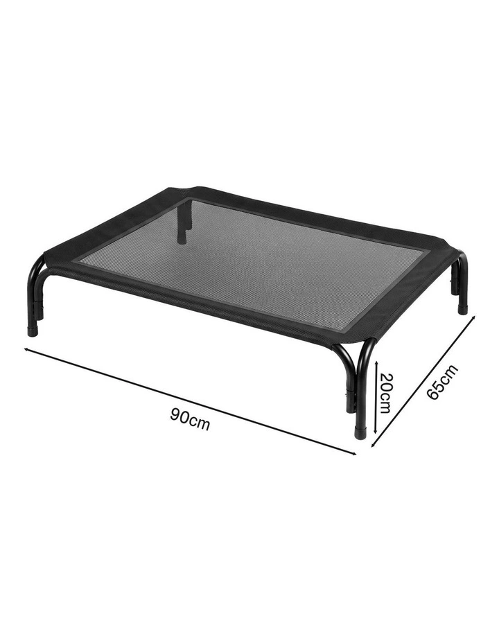 PaWz Raised Dog Bed Elevated Cooling Breathable Mesh for Indoor Outdoor Black image 2