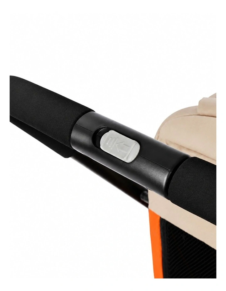PaWz Dog Stroller Pet Pram Foldable Mesh Ventilated Seat Safety Leash Orange image 3