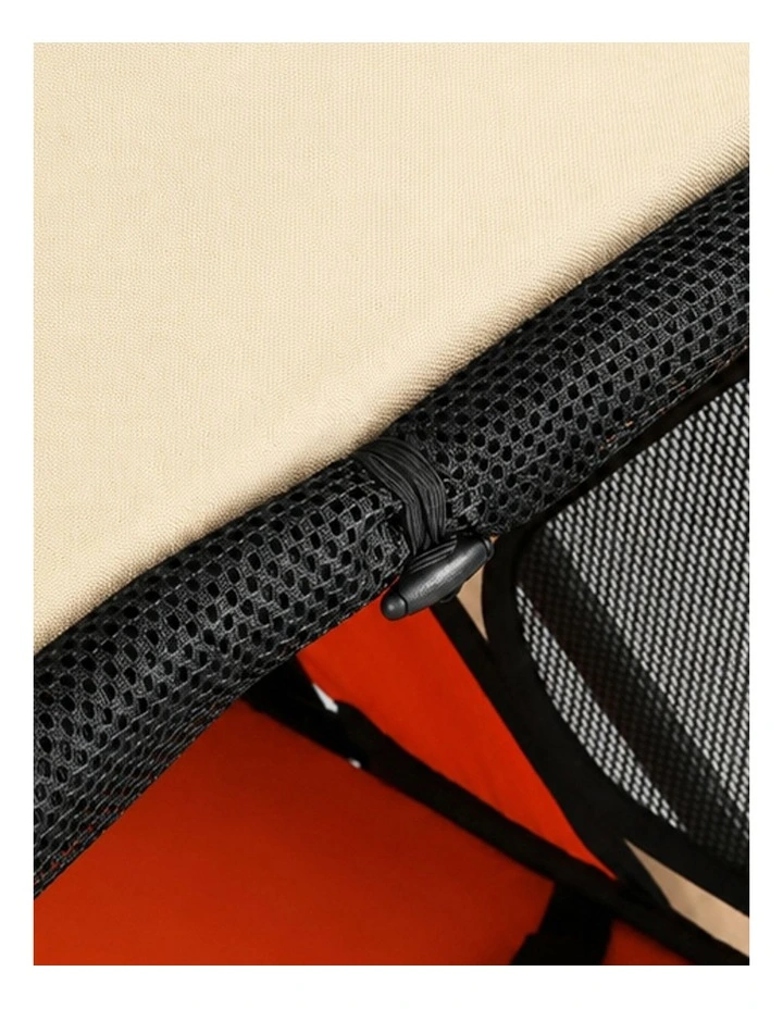 PaWz Dog Stroller Pet Pram Foldable Mesh Ventilated Seat Safety Leash Orange image 5