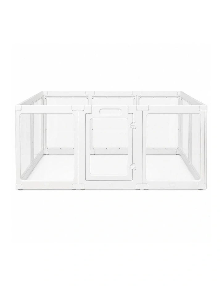 Pawz Dog Playpen 60cm Height Acrylic Clear Foldable DIY Dog Pen Indoor Use image 1