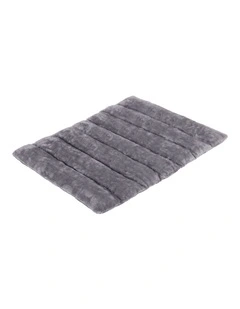 PaWz Dog Bed Large Plush Mat Water Resistant Base for Camping Car Boot Grey