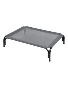 PaWz Raised Dog Bed Elevated Cooling Breathable Mesh for Indoor Outdoor Grey