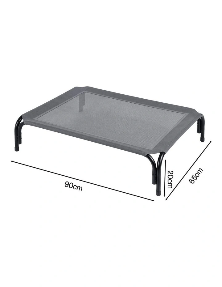 PaWz Raised Dog Bed Elevated Cooling Breathable Mesh for Indoor Outdoor Grey image 2
