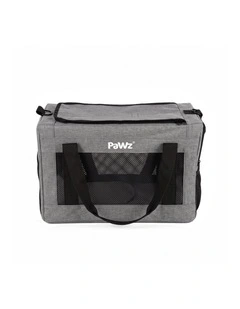 PaWz Cat Carrier 5mm Frame Airline Approved Mesh Oxford Travel Bag Grey