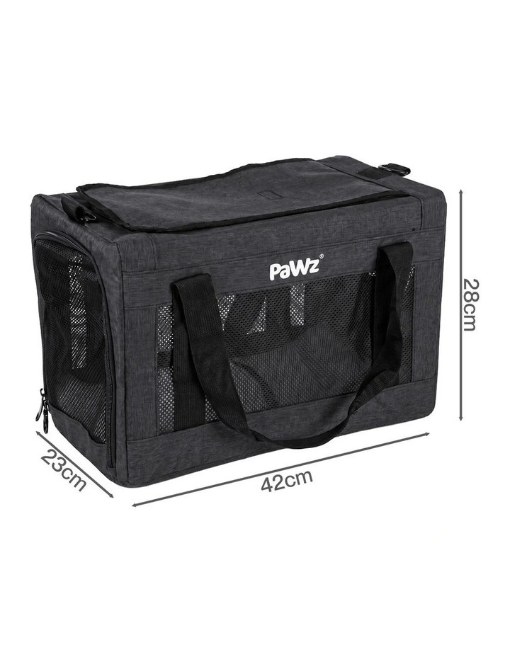 Pawz Cat Carrier Airline Under-Seat Pet Carrier 5mm Frame Black Oxford image 3