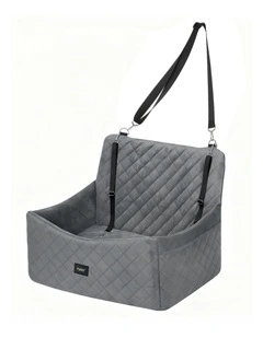 Pawz Dog Car Seat Booster with Safety Belt Leashes for Large Sized Dogs Grey