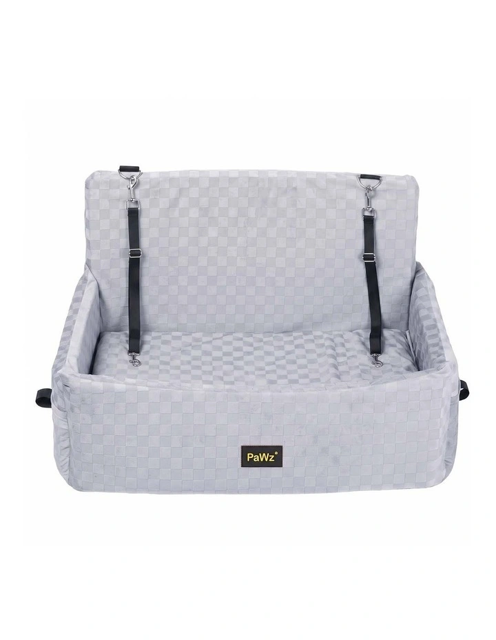 PaWz Dog Booster Car Seat, Elevated Pet Bed with Tether, Front Or Back image 1