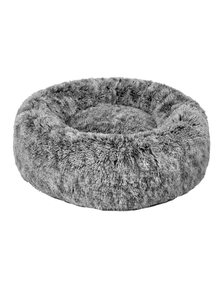 PaWz Dog Bed Calming Nest for Large Pets Fluffy Plush Donut Charcoal Indoor image 2