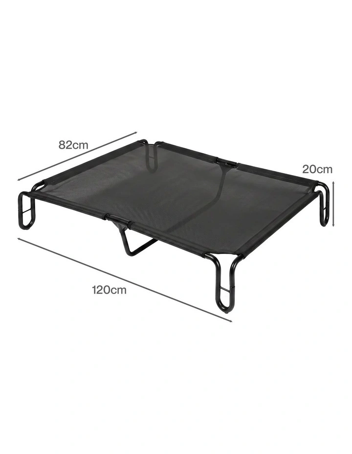 Pawz Elevated Dog Bed L Breathable Mesh Cooling for Indoor Outdoor Black image 2